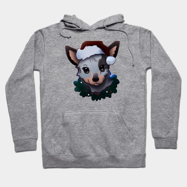 Cute Australian Cattle Dog Drawing Hoodie by Play Zoo